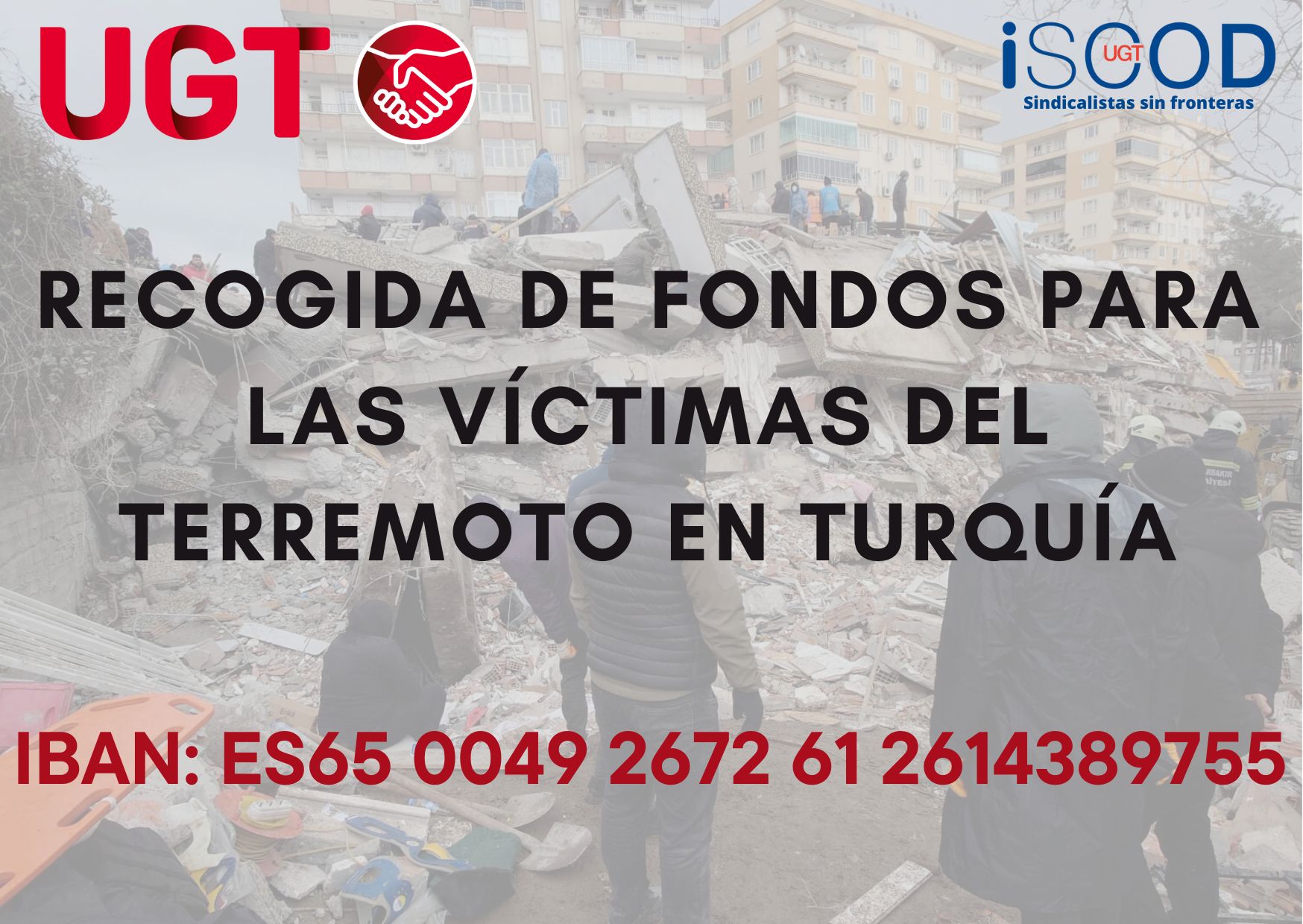 Llamamiento a la solidaridad con las víctimas del terremoto enTurquía